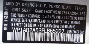 VIN, Cowl Tag, Fender Tag, Door Tag and Engine number Deciphering